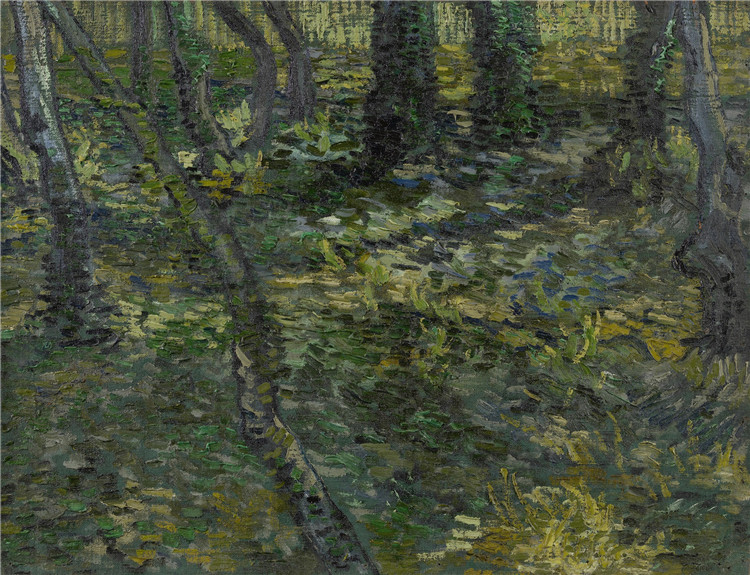 Undergrowth With Ivy Vincent Willem Van Gogh Oil Painting